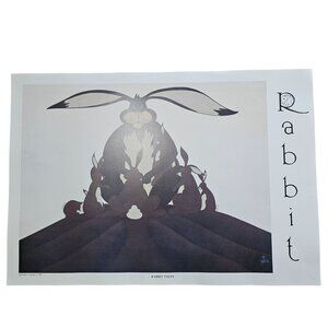 Native American Artist Bill Rabbit Pen Signed Lithograph Print Rabbit Tales